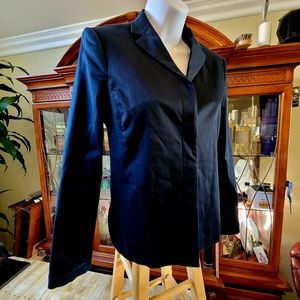 J Crew Women's Button Closure Blazer Jacket in Black Size Medium